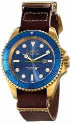Invicta Watches : 17581 Quartz Analog Date Brown Leather Men Watch