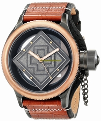 Invicta Watches : 17650 Quartz Analog Brown Leather Men Watch