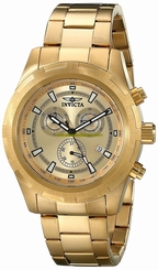 Invicta Watches : 17730 Gold-tone Dial 18k Gold Plated Stainless Steel Men Watch