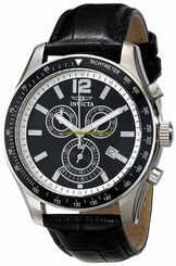 Invicta Watches : 17769 Black Dial Stainless Steel Band Men Watch