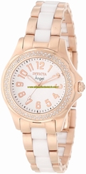 Invicta Watches : 1781 White Dial Stainless Steel Band Women Watch