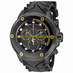 Invicta Watches : 17822 Quartz Chronograph Day Date Black Silicone Men Watch
