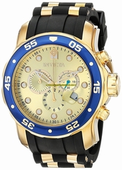 Invicta Watches : 17881 Gold Dial Ion Plated Stainless Steel Men Watch