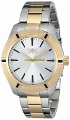 Invicta Watches : 17897SYB Silver-tone Dial 18kt. Gold Plated Stainless Steel Men Watch