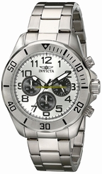 Invicta Watches : 17936 Silver Dial Stainless Steel Men Watch