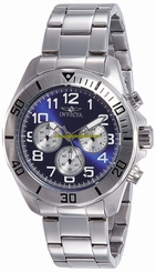 Invicta Watches : 17937 Blue Dial Luminescent Hands^stopwatch Men Watch
