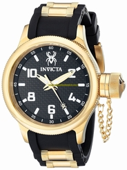 Invicta Watches : 17946 Quartz Analog Black Polyurethane Men Watch