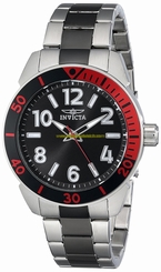 Invicta Watches : 17966 Black Dial Stainless Steel Men Watch