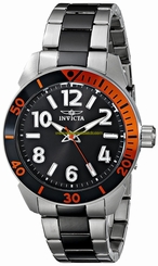 Invicta Watches : 17967 Black Dial Stainless Steel Band Men Watch