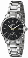 Invicta Watches : 18008 Black Dial Stainless Steel Band Women Watch