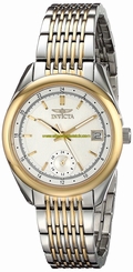 Invicta Watches : 18065 White Dial Stainless Steel Band Women Watch