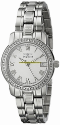 Invicta Watches : 18077 White Dial Stainless Steel Band Women Watch