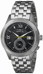 Invicta Watches : 18098 Black Dial Stainless Steel Men Watch