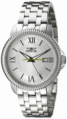 Invicta Watches : 18105 Silver-tone Dial Stainless Steel Men Watch