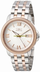 Invicta Watches : 18107 White Dial Stainless Steel Men Watch