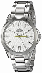 Invicta Watches : 18108 Silver-tone Dial Stainless Steel Men Watch
