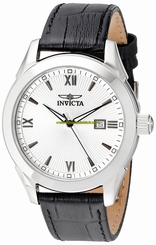 Invicta Watches : 18114 Quartz Analog Date Black Leather Men Watch