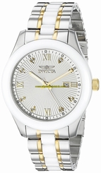 Invicta Watches : 18156 Silver Dial Ceramic Band Men Watch