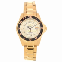 Invicta Watches : 18244 Champagne Dial Fixed Gold-plated With A Black Top Ring Band Women Watch
