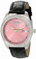 Invicta Watches : 18265 Quartz Analog Date Black Leather Women Watch
