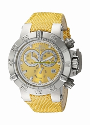Invicta Watches : 18291 Quartz Chronograph Day Dte Yellow Leather Women Watch