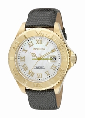 Invicta Watches : 18429 Quartz Roman Numerals Dial Date Grey Leather Men Watch