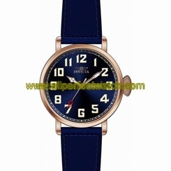 Invicta Watches : 18433 Blue Dial Leather Men Watch