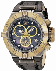 Invicta Watches : 18445 Quartz Chronograph Date Black Leather Men Watch
