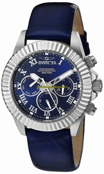 Invicta Watches : 18476 Quartz Analog Day Date Blue Leather Women Watch