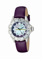 Invicta Watches : 18489 Quartz Mother of Pearl Dial Leather Women Watch