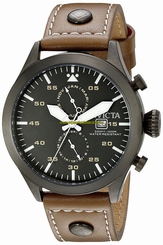 Invicta Watches : 18502 Quartz Analog Brown Leather Men Watch