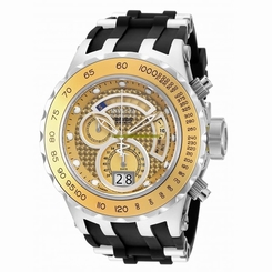 Invicta Watches : 18551 Gold Dial Fixed Stainless Steel With A Gold Ion-plated Band Men Watch