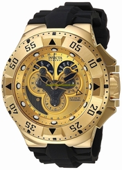 Invicta Watches : 18557 Quartz Chronograph Day Date Month Black Silicone Men Watch