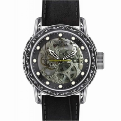 Invicta Watches : 18600 Black Skeleton Hand Wind Men Watch