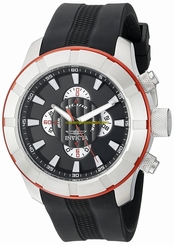 Invicta Watches : 18611 Quartz Chronograph Black Silicone Men Watch
