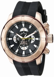 Invicta Watches : 18613 Quartz Chronograph Black Silicone Men Watch