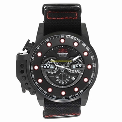 Invicta Watches : 18694 Black Dial Fixed Black Ion-plated Band Men Watch