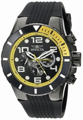 Invicta Watches : 18741 Black Dial Stainless Steel Band Men Watch
