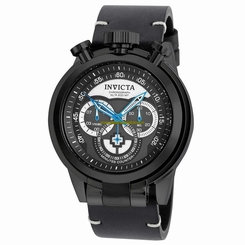 Invicta Watches : 18771 Grey Dial Fixed Black Ion-plated Band Men Watch