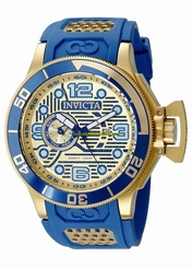 Invicta Watches : 18834 Quartz Analog Day Date Blue Polyurethane Men Watch