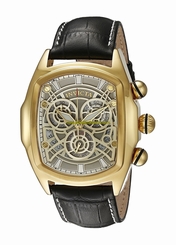 Invicta Watches : 18840 Quartz Chronograph Day Date Black Leather Men Watch
