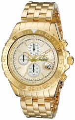 Invicta Watches : 18854 Gold Dial Chronograph Measures Seconds Men Watch
