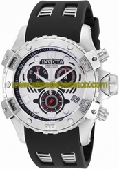 Invicta Watches : 18857 Quartz Chronograph Date Black Polyurethane Men Watch