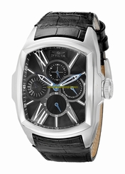 Invicta Watches : 18898 Quartz Chronograph Day Date Black Leather Men Watch