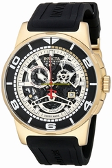 Invicta Watches : 18947 Quartz Chronograph Day Date Black Rubber Men Watch