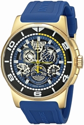Invicta Watches : 18948 Black Skeleton Quartz Men Watch