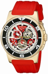 Invicta Watches : 18949 Quartz Chronograph Day Date Red Silicone Men Watch