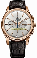 Zenith Watches : 18.2110.400/01.C498 Automatic 18k Rose Gold Case Dark Brown Leather Men Watch
