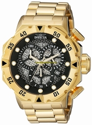 Invicta Watches : 19182 Black Dial Stainless Steel Band Men Watch