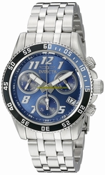 Invicta Watches : 19184 Blue Dial Stainless Steel Band Men Watch